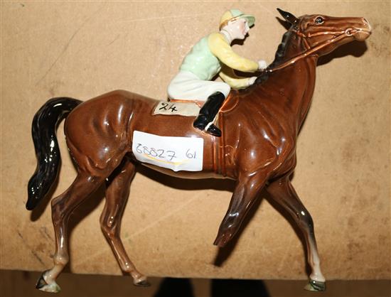 Beswick racehorse & rider (a/f)